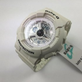 Baby-G BA110PP-7A White / White Resin Analog/Digital Quartz Women's Watch