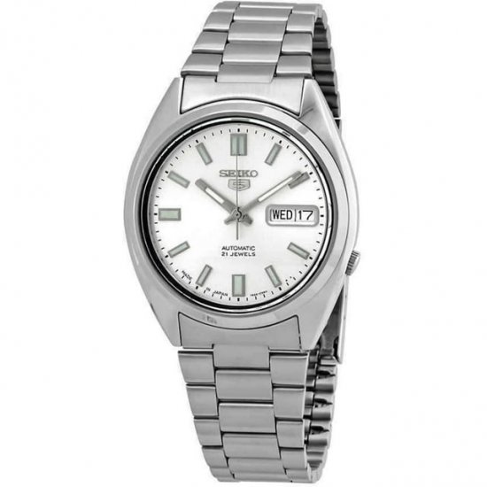 Seiko SNXS73J1 Men\'s Series 5 Silver Dial Stainless Steel Watch