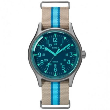 Timex MK1 Aluminum California Blue Dial Canvas Strap Men's Watch TW2T25300