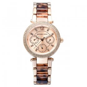 Michael Kors Women's Parker Chronograph Rose Gold-Tone Stainless Steel Watch MK6834