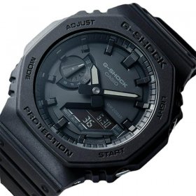 Casio Alarm World Time Quartz Analog-Digital Black Dial Men's Watch GA2100-1A1