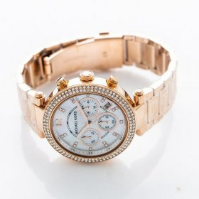 Women's Parker Chronograph Crystal Rose-Tone Stainless Steel Mother of Pearl Dial