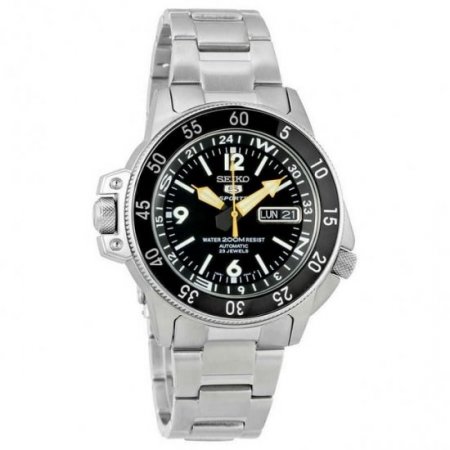 Seiko Men's Automatic SKZ211K Black Stainless-Steel Self Wind Fashion Watch