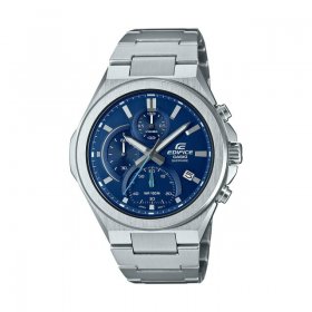 Casio Men's Edifice Chronograph Stainless Steel Watch with Blue Dial - EFB700D-2AV