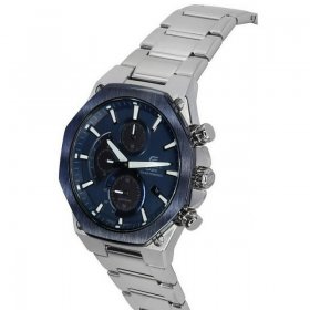 Casio Edifice Analog Slim Line With Sapphire Crystal Chronograph Blue Dial Solar EFS-S570DB-2A 100M Men's Watch