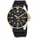 Casio Men's Diver Inspired Stainless Steel Quartz Watch with Resin Strap, Gold, 25.6 (Model: MDV106G-1AV)