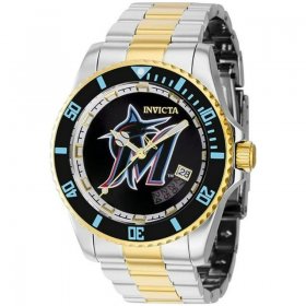 Invicta Men's 42993 MLB Automatic Two Toned Stainless Steel Multifunction Black Dial Watch