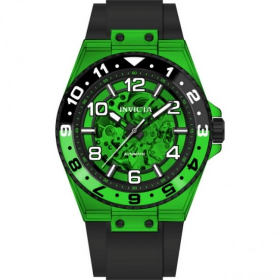 Invicta Speedway Automatic Skeleton Green Dial Sprite Bezel Men\'s Watch 44390