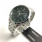 Men's Citizen Eco-Drive Croso Green Dial Chronograph Watch AT2149-85X