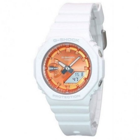 Casio G-Shock Analog Digital Seasonal Collection 2023 Orange Dial Quartz GMA-S2100WS-7A 200M Women's Watch