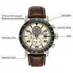 Citizen Brycen Chronograph Light Brown Dial Men's Watch CA0649-06X