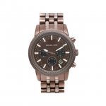 New with defects Michael Kors Scout Steel 43 mm Brown Dial Mens Quartz Watch