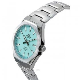 Casio Edifice Sapphire Crystal Analog Stainless Steel Turquoise Dial Quartz EFR-S108D-2B 100M Men's Watch