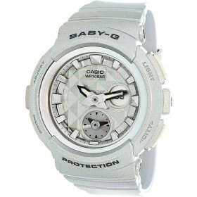 Casio Women's Baby G BGA195-8A Silver Rubber Quartz Sport Watch