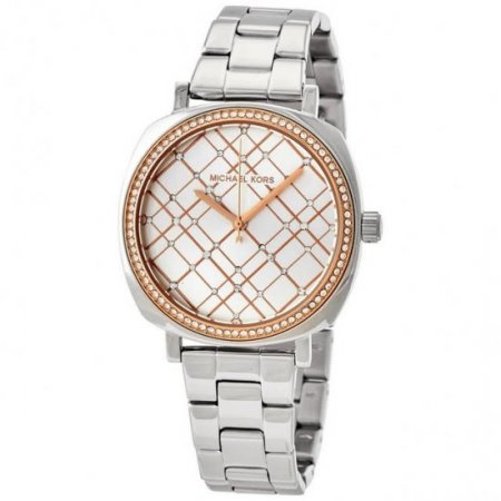 Michael Kors Nia Quartz Silver Crystal Dial Ladies Watch MK3988