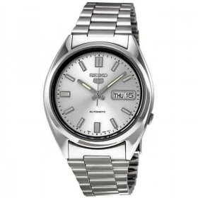 Seiko Men's SNXS73 5 Automatic White Dial Stainless-Steel Bracelet Watch