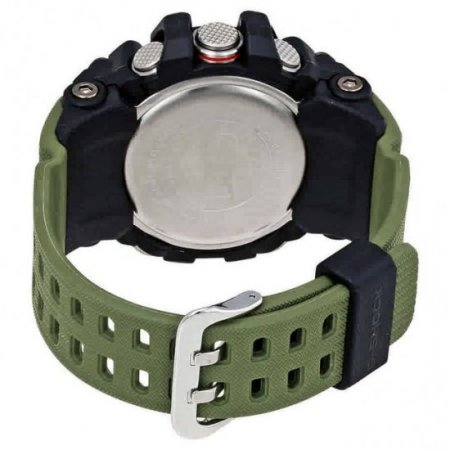 Casio Men's Green Resin Case Analog Stainless Steel Band Round Watch - GG1000-1A3CR