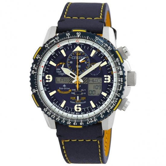 Citizen Eco-Drive A-T Mens Blue Angel Skyhawk Chronograph Watch JY8078-01L