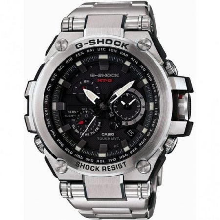 MTGS1000D-1A Men's G-Shock Black Dial Steel Bracelet World Time Dive Watch