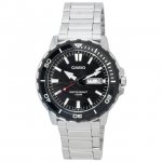 Casio Enticer Standard Analog Black Dial Quartz MTD-125D-1A1 MTD125D-1A1 100M Men's Watch