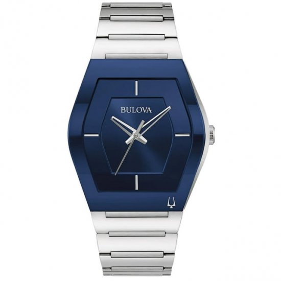 Bulova Men\'s Gemini Blue Dial Watch - 96A258