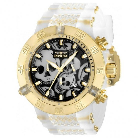 Invicta 37328 Men\'s Subaqua White and Black Dial Strap Watch