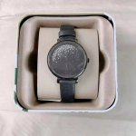 Fossil ES4770 Jacqueline Three-Hand Black Leather Watch