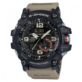 Casio G-Shock Black Dial Tan Resin Strap Mens Watch GG1000-1A5