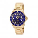 Invicta Men's 17058 Pro Diver Analog Blue Dial Swiss Quartz Gold Watch