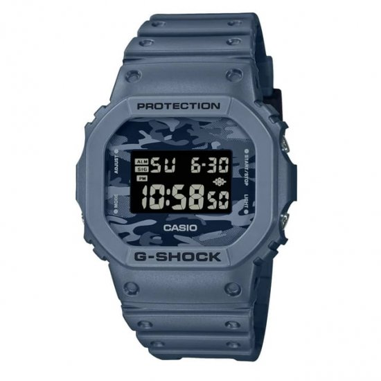 Casio DW5600CA-2 Men\'s G-Shock Blue Resin Strap Digital Watch