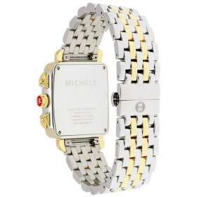 Michele Signature Deco Chronograph Day/Date Two-Tone Stainless Steel & Diamond Womens Watch MWW06P000122