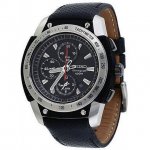 Seiko SNAD47 SNAD47P2 Men's Leather Band Tachy Bezel Alarn Chronograph Watch