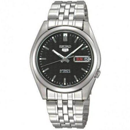 Seiko Men's 5 Automatic SNK361K Black Stainless-Steel Automatic Dress Watch