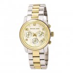 Michael Kors Women's MK5137 Runway Gold Dial Two Tone Steel Chronograph Watch