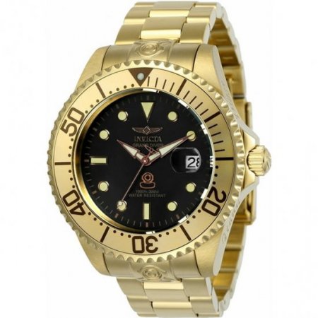 Invicta Men's Pro Diver Automatic 300m Gold Plated Stainless Steel Watch 24766