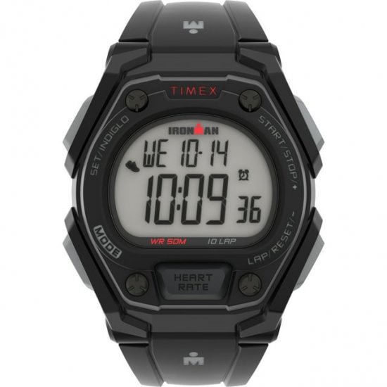 Timex Men\'s Ironman Classic 43mm Watch - Black Strap with Red Accents