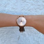 Fossil BQ3567 Lexie Luther Three-Hand Rose Gold-Tone Stainless Steel Watch