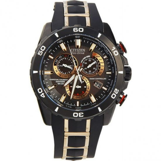 Citizen Men\'s AT4029-01E Perpetual Chrono A-T Japanese Quartz Black Watch