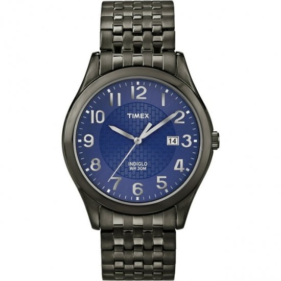 Timex Woodcrest Drive Black/Blue 40mm Casual Watch, Expansion Band