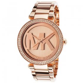 Michael Kors Women's Parker Rose Gold-Tone Logo Watch MK5865