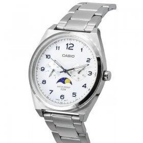 Casio Standard Analog Moon Phase White Dial Quartz MTP-M300D-7A MTPM300D-7 Men's Watch