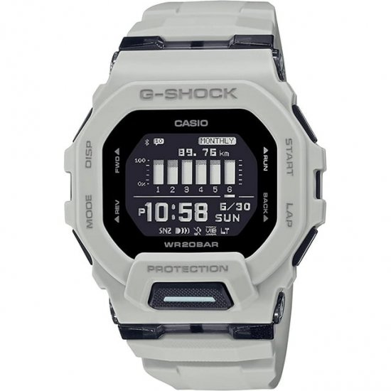 Casio GBD200UU-9 Men\'s G-Shock G-Squad White Strap Digital Watch