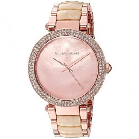 Michael Kors Women's MK6492 'Parker' Crystal Two-Tone Stainless steel and Acetate Watch