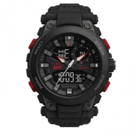 Timex UFC Men's Impact 50mm Watch - Black Strap Black Dial Black Case