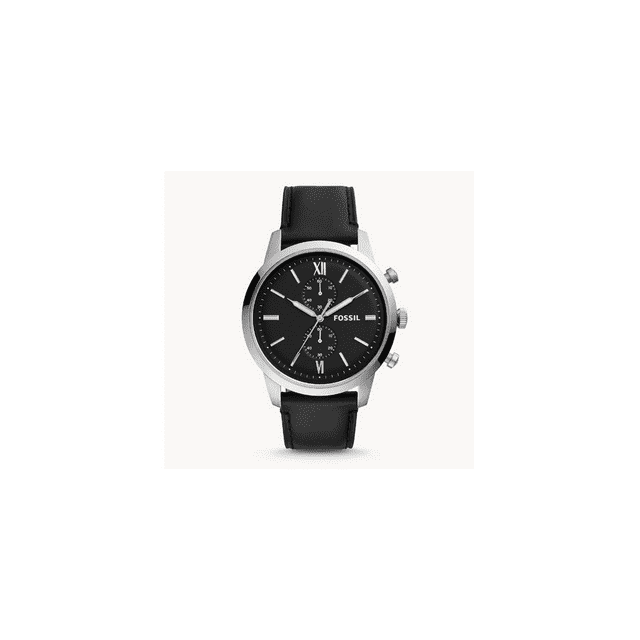 Fossil FS5548 Townsman Chronograph Black Leather Watch